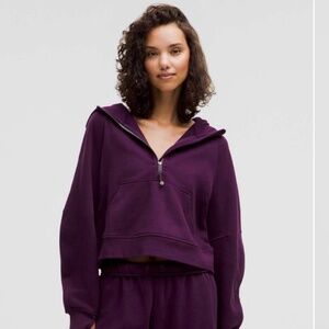 NWOT Lululemon M/L Scuba Oversized Half-Zip hoodie in Dramatic Magenta